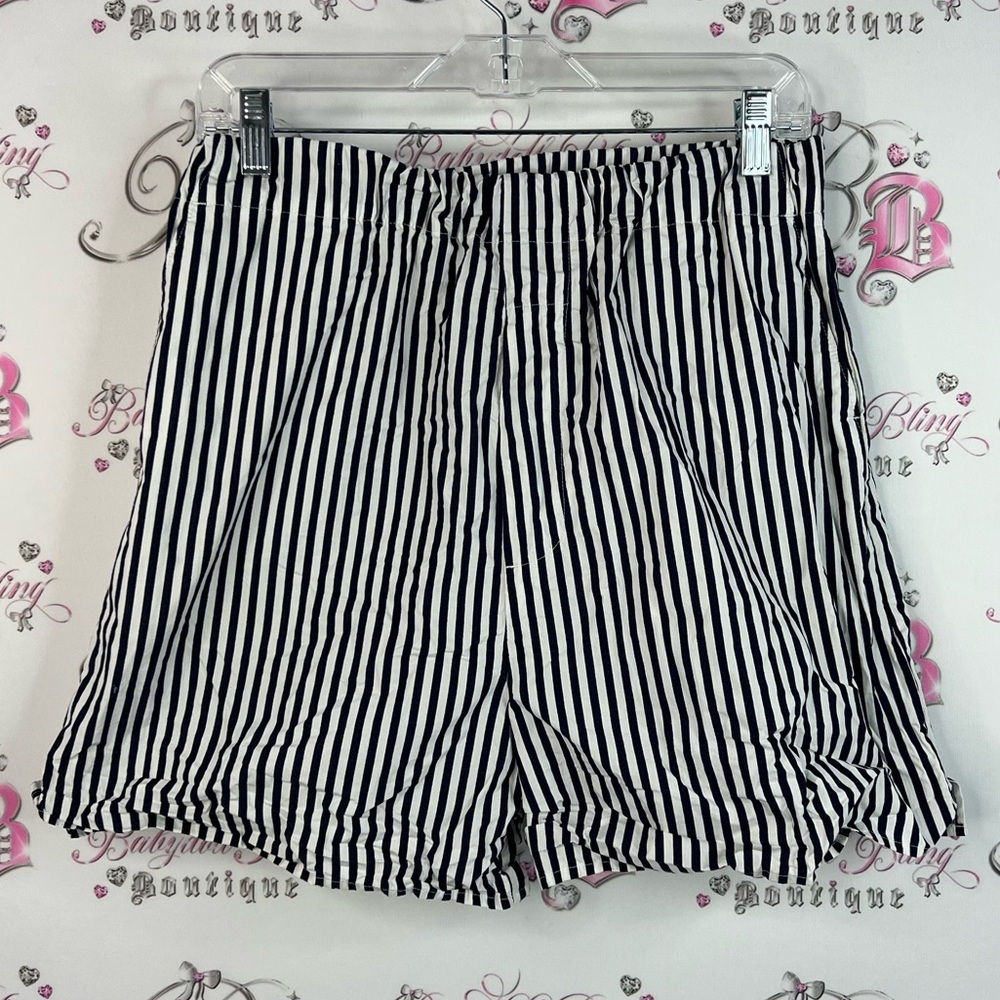 Banana Republic shorts navy blue Black and White Striped Women's Bermudas